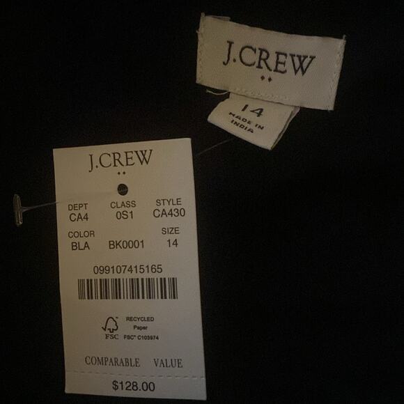 J. Crew factory black One-shoulder midi dress - Picture 6 of 7